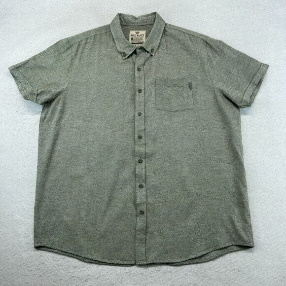King Ranch Button Down Shirt Extra Large XL Men's Short Sleeve Western - Picture 1 of 10